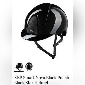 NWT KEP Smart Nova Helmet Black Polish Black Sparkle (Large) ORIGINAL PACKAGING